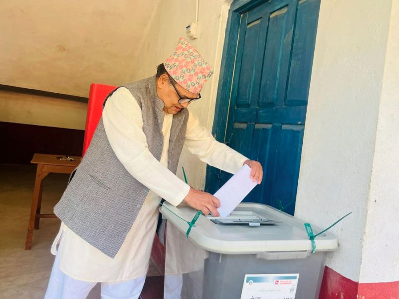 पूर्व सभामुख महराले गरे मतदान